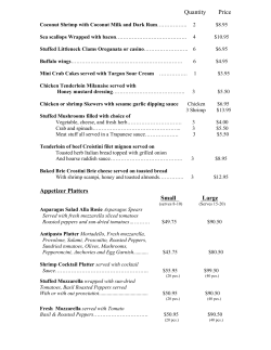 Quantity Price Appetizer Platters Small Large