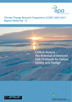 Carbon Restore &ndash; The Potential of Restored Irish Peatlands for