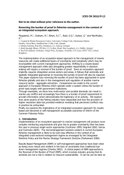 Reversing the burden of proof in fisheries management in the