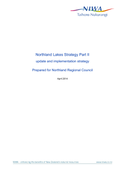 Lake strategy Part 2 final - Northland Regional Council