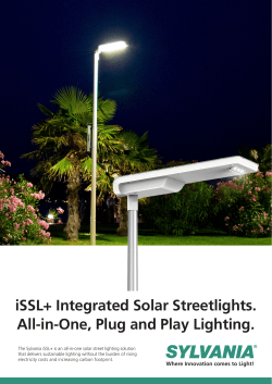 iSSL+ Integrated Solar Streetlights. All-in