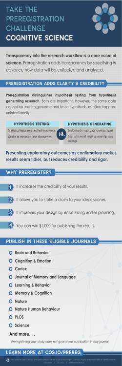 take the preregistration challenge cognitive science