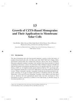 Growth of CZTS-Based Monograins and Their Application to