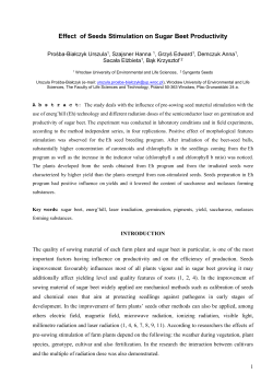 Influence of pre-sowing laser stimulation of beet