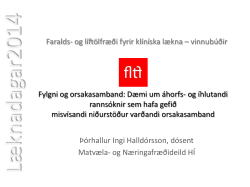 Laeknadagar 2014 Fylgni og orsakasamband THIH