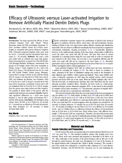 Efficacy of Ultrasonic versus Laser-activated Irrigation to Remove