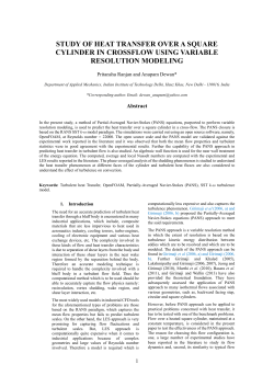 study of heat transfer over a square cylinder in crossflow using