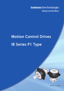 IB Type P1 061130.qxp - Sumitomo (SHI) Cyclo Drive Germany GmbH