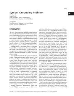 S Symbol Grounding Problem - Information Resources Management
