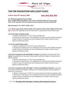 TAX FOR NAVIGATION AIDS (LIGHT DUES)