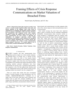 Framing Effects of Crisis Response Communications on Market