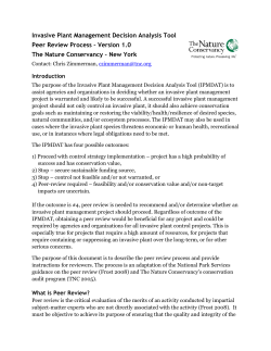 Peer Review Instructions - Invasive Plant Management Decision