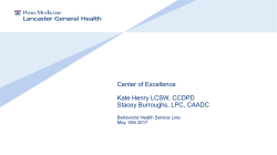 Center of Excellence Behavioral Health Service Line