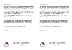 Neighbour Meeting Invitation