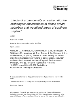 Effects of urban density on carbon dioxide exchanges