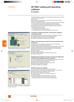 SFT2841 setting and operating software Function