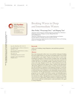 Breaking Waves in Deep and Intermediate Waters
