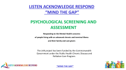 Session 2: Psychological Screening