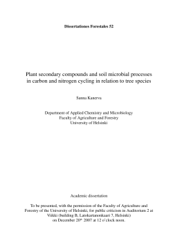 Plant secondary compounds and soil microbial processes in carbon