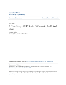 A Case Study of HD Radio Diffusion in the United States
