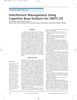 Interference Management Using Cognitive Base
