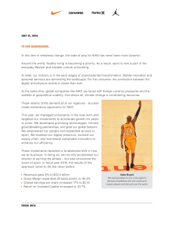 In this time of relentless change, the state of play for NIKE has never