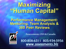 Mentoring and Team Building - Assessments