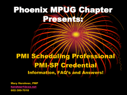 PMI Scheduling Professional PMI-SP