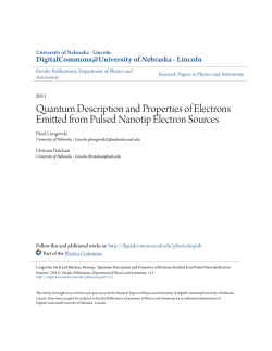 Quantum Description and Properties of Electrons Emitted from