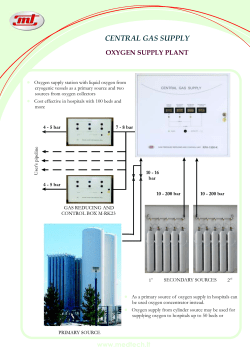 central gas supply oxygen supply plant