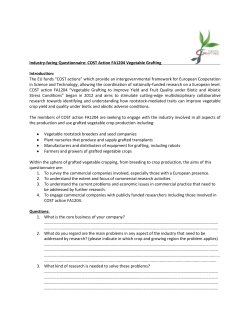 Industry-facing Questionnaire - COST Action FA1204
