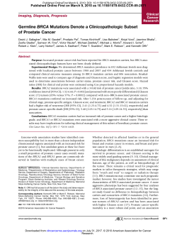 Germline BRCA Mutations Denote a Clinicopathologic Subset of