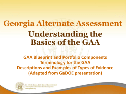 GAA Advisory Group PowerPoint