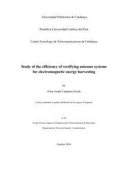 Study of the efficiency of rectifying antenna systems for