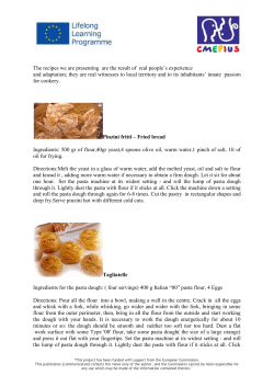 The recipes we are presenting are the result of real people`s