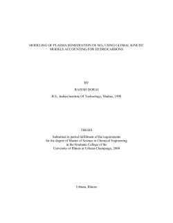 MODELING OF PLASMA REMEDIATION OF NOX USING GLOBAL