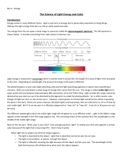 The Science of Light Energy and Color