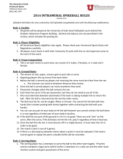 2014 intramural spikeball rules