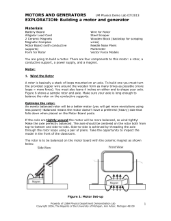 Motors and Generators Lab - University of Michigan SharePoint Portal