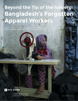 Bangladesh`s Forgotten Apparel Workers