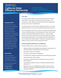 California Water Eff iciency Partnership