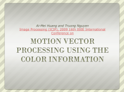 MOTION VECTOR PROCESSING USING THE COLOR INFORMATION