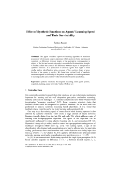 Effect of Synthetic Emotions on Agents` Learning Speed and Their