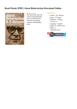 Read Ebook  About Behaviorism