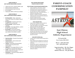 parent-coach communication pamphlet