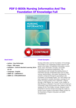 PDF E-BOOk Nursing Informatics And The