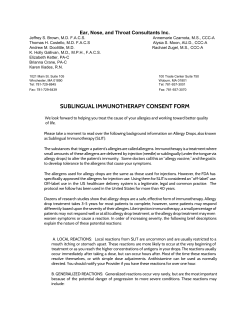 sublingual immunotherapy consent form