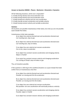 Dynamics Of the following situations, which one is impossible?