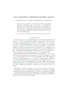 (H,G)-COINCIDENCE THEOREMS FOR FREE G - DM