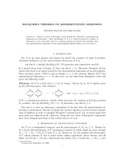 Rouquier`s theorem on representation dimension